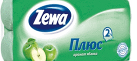 2010 история Zewa - bathroom tissue renewed design and logo