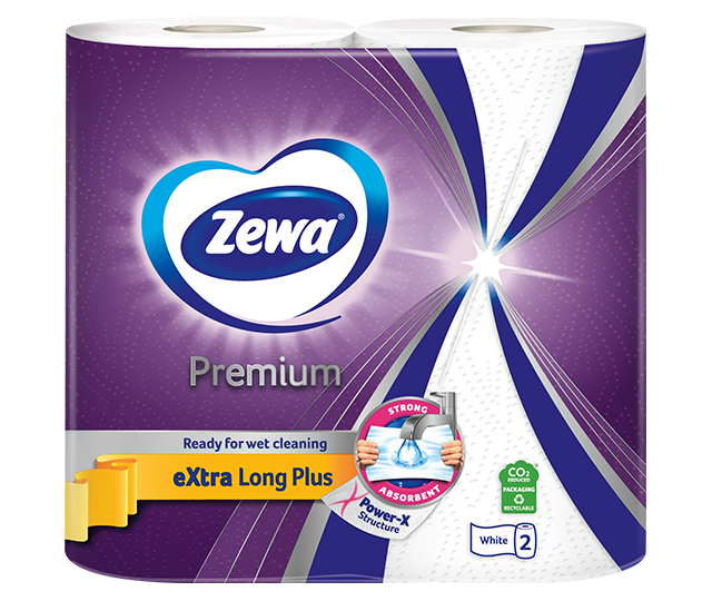 Zewa prémium háztartási papírtörlők Power-X textúrával