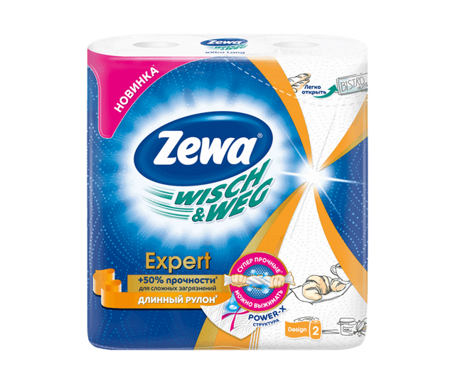 Суперпрочные бумажные полотенца Zewa Expert