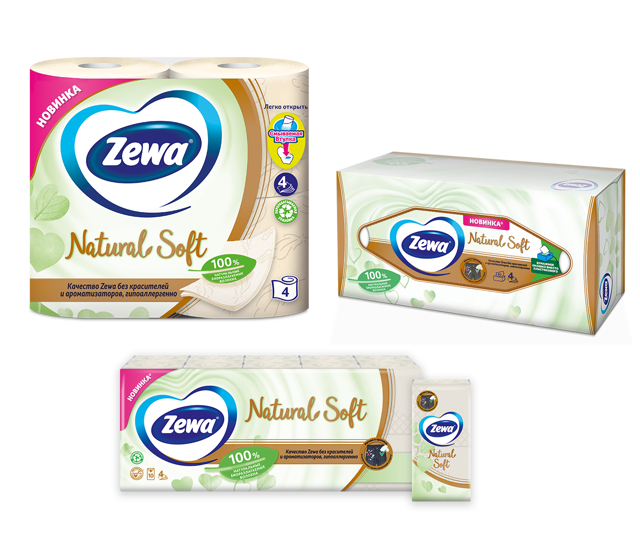 Новинка1 Zewa Natural Soft -  натурально м’яка паперова продукція створена для вас, натхненна природою