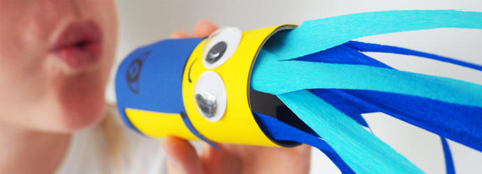 Puste-Minion aus leerer Zewa-Rolle