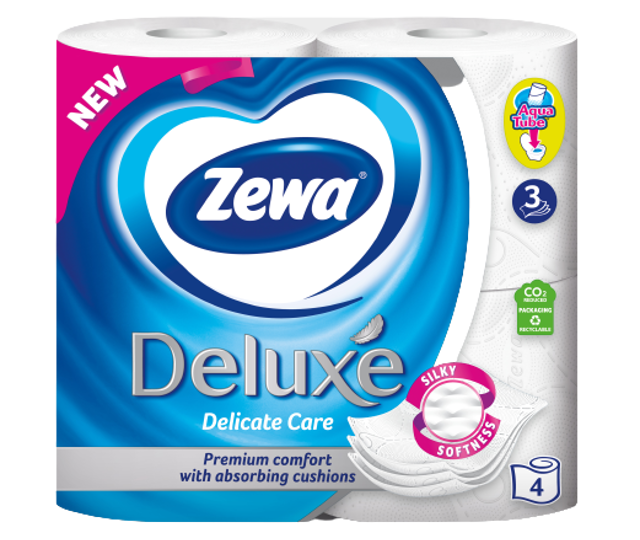 Шовковиста м’якість* туалетного паперу Zewa Deluxe!