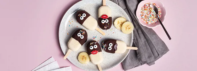 Banana Split am Stiel