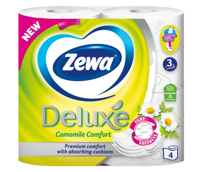 Шовковиста м’якість* туалетного паперу Zewa Deluxe!
