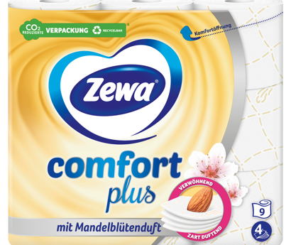 Zewa comfort plus mit Mandelblütenduft: