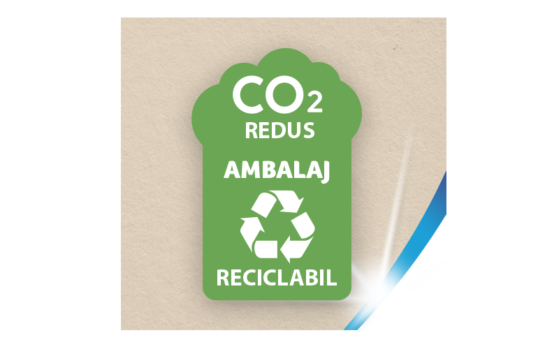 Ambalaj reciclabil și cu amprentă de CO₂ redusă